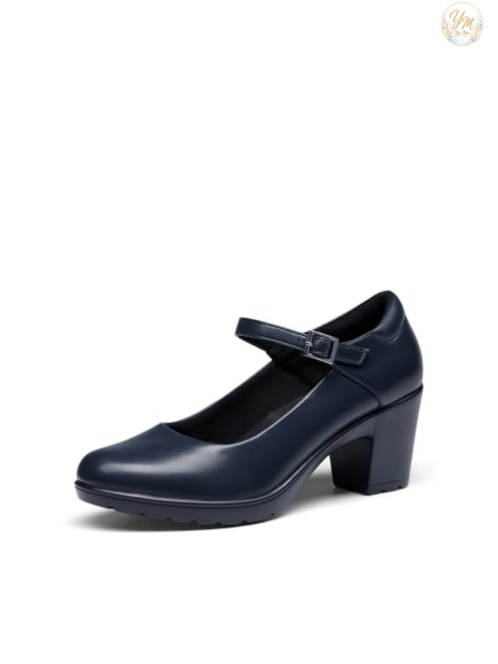 Women's Mary Jane Block Heel Pumps with Arch Support & Cushioned Insole
